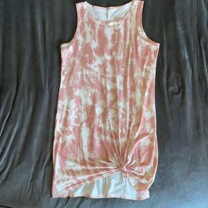 Pink tie dye dress